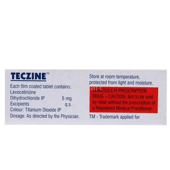 teczine 5mg tablet 10's